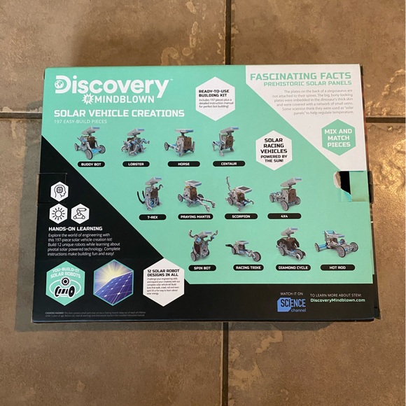 *NEW* Discovery Solar Robot Creation Kit Stem Build 12 Unique Bots Science Fair - Picture 2 of 3